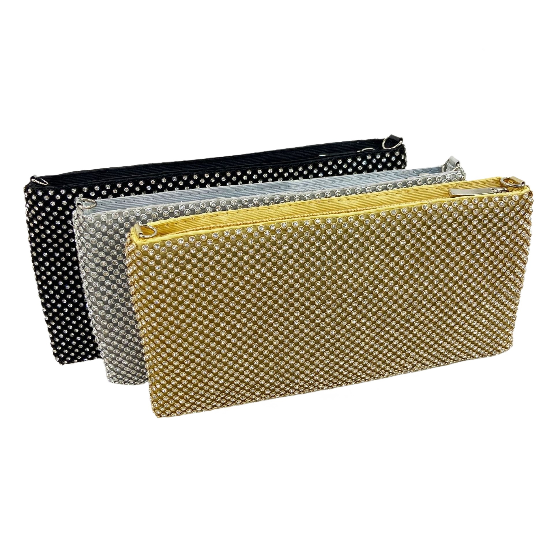 Three Centimeter Mesh Exquisite And Fashionable Rhinestone Crossbody Phone Bag With Diamond Inlay For Convenient Evening Wear