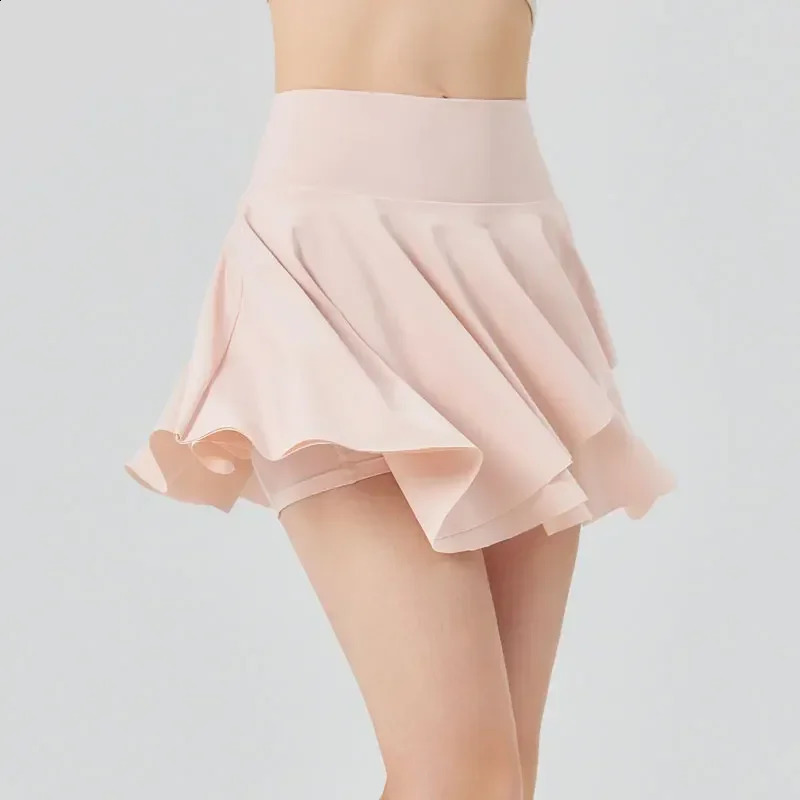 Refreshing Tennis Skirt for Women with Sun Protection Highwaisted Block and Pleated Golf Bottom 250122