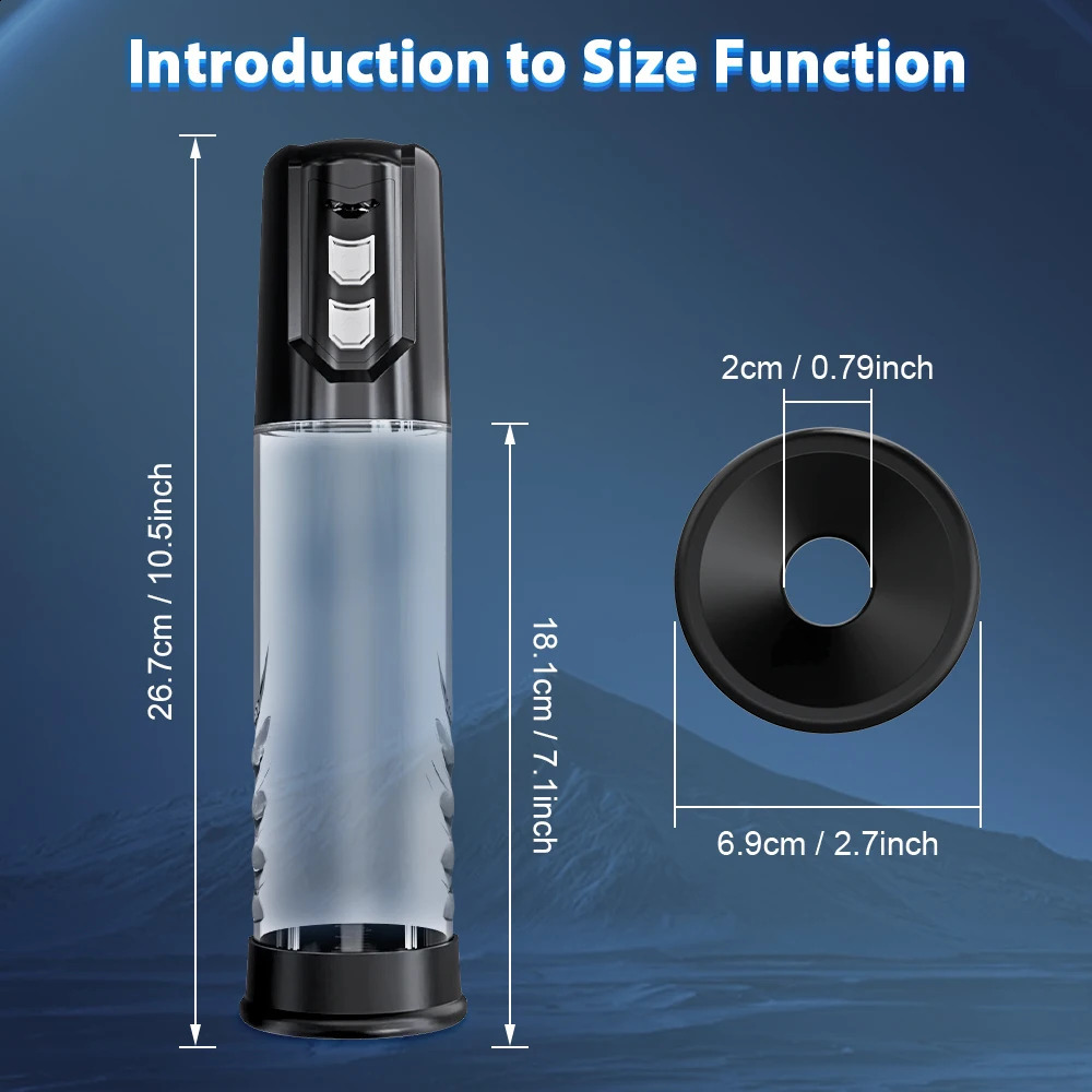 Electric Penis Pump Enlargement Extend Trainer Male Masturbator Cock Vacuum Adult Goods Sex Toy for Men 250121