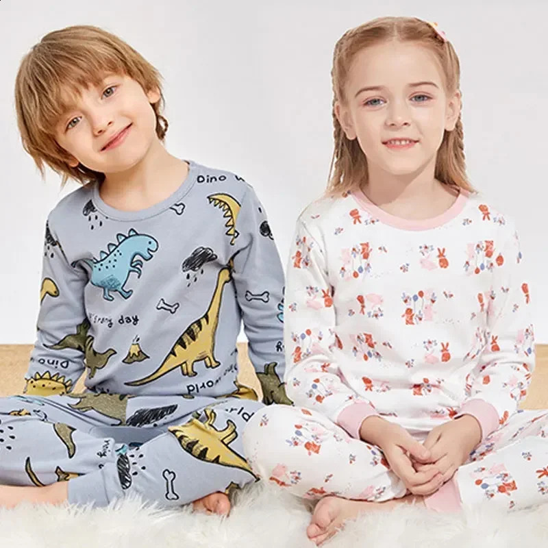 Teens Baby Boy Pajamas Autumn Long Sleeve Childrens Clothing Sleepwear Cotton Pyjamas Sets For Kids 4 6 8 10 12 14 Years 250121
