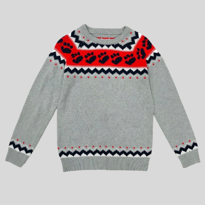 Hot-selling European and American style new sweater women's round neck color matching loose fashion pullover knitted sweater