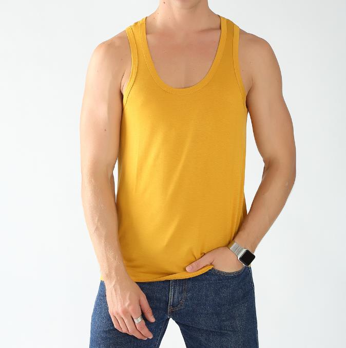 2pcs/lot Fashion Sports Tank Tops Summer Plus Size XXXXXL Men Modal Cotton Slim Pure Color Vest Man Singlet Sleeveless Shirt Sports Tops Tees Underwea