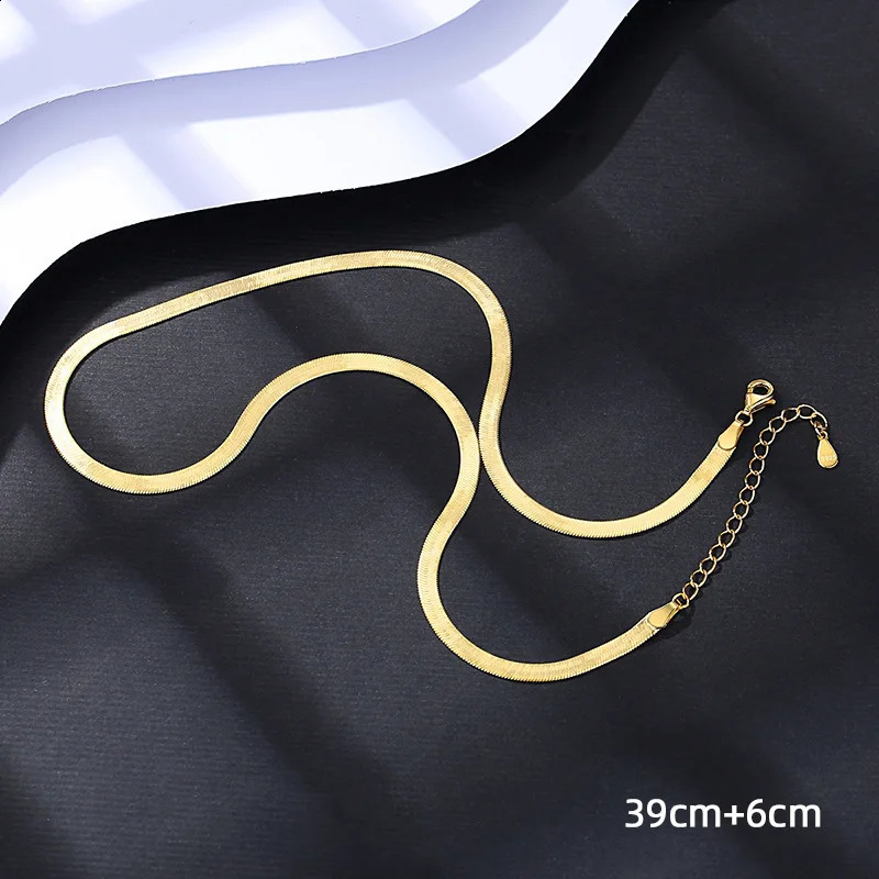 S925 Sterling Silver Classic Snake Choker Necklaces Chains for Women Men 14K Gold Plated Necklaces Wedding Party Jewelry Gift 250120