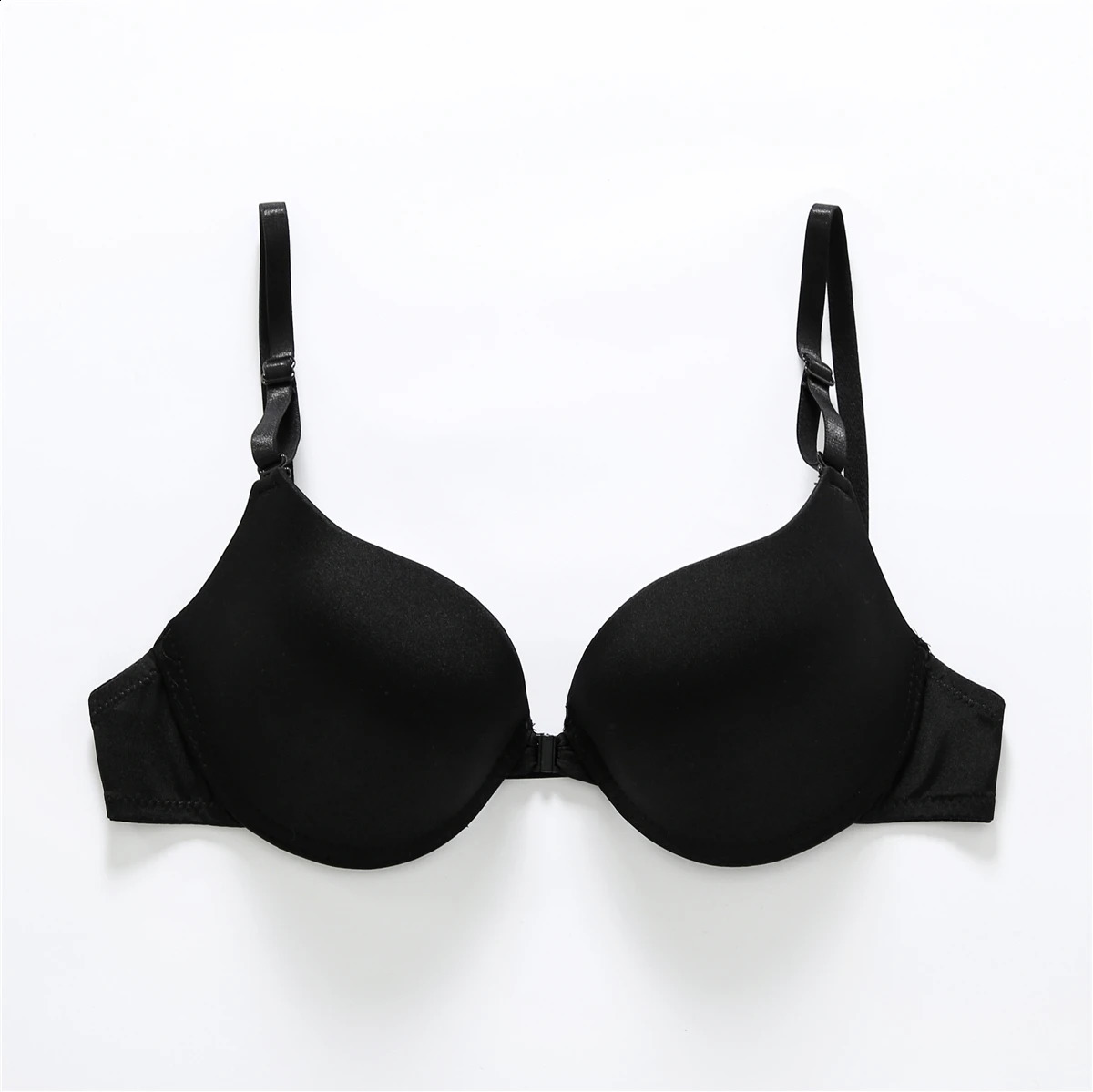 Front CLre Women Bras Gathered Bra Deep V Underwire Ladied Brassiere Lingerie Solid Push Up Backless Intimate Underwear 250122