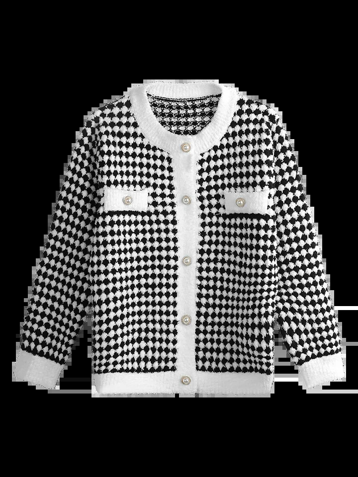 Womens Elegant Plaid Pajama Sets Ladies Sleep Pajamas Long Sleeve Spring Sleepwear Loungewear Set Women Cardigan Pants 250122