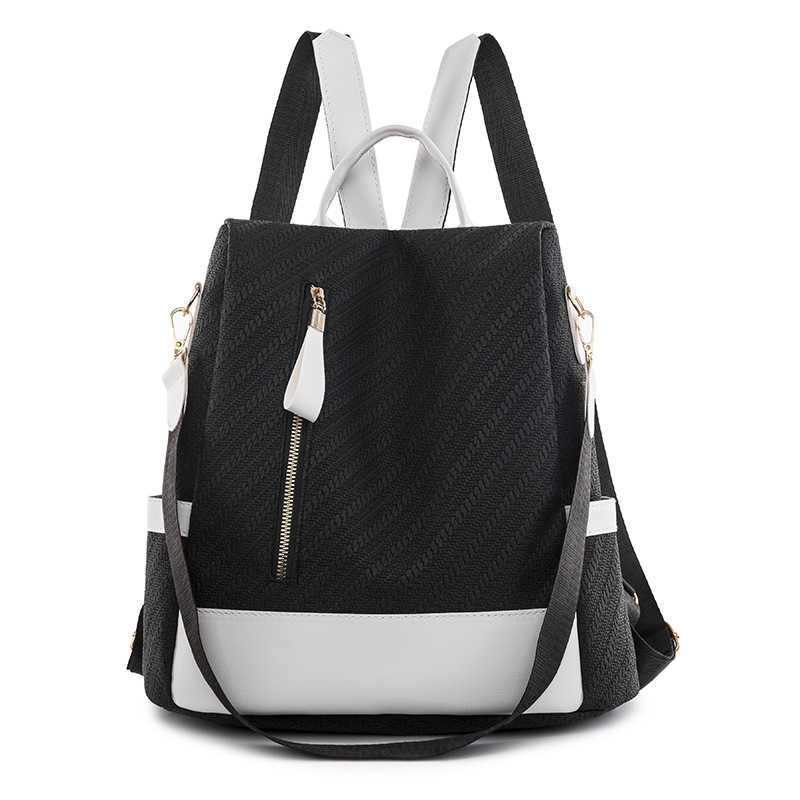Womens backpack new PU large capacity outdoor travel backpack casual lightweight backpack womens bag