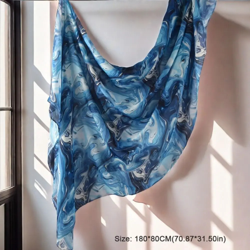 Casual Watercolour Floral Printed Shawl Scarves Breathable Soft Hijab Scarf Cotton Rayon Long Women Turbans 250121