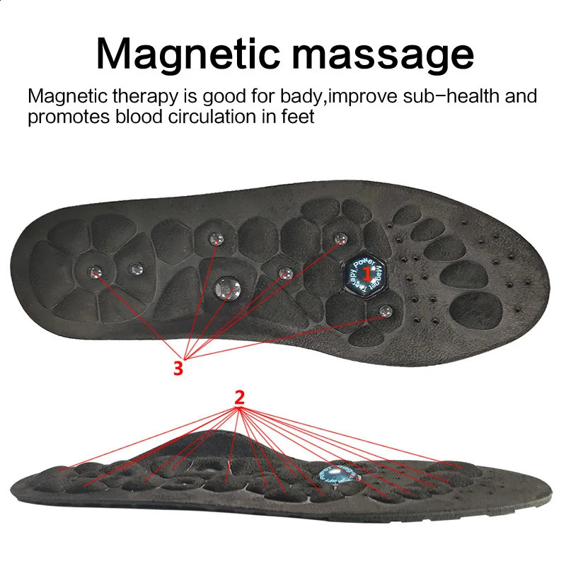 Magnetic Massage Insoles For Foot Acupressure Therapy Reflexology Pain Relief Health Massager Arch Support Shoes Soles Inserts 250120
