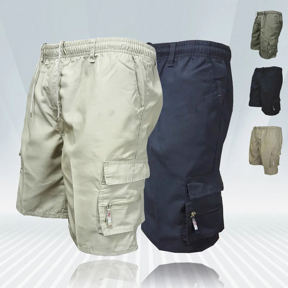 Fashion Mens Cargo Shorts Mens Tactical Shorts Casual Large Pockets Sports Flat noodles Cargo Panel Trousers Plus Size Men 250110