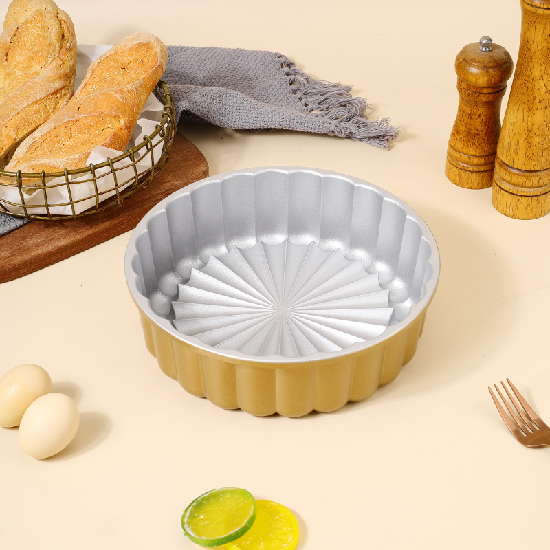 Baking mold Cake Mold Silver Rose Heart Pumpkin Cast Aluminium Hollow Cake Mold Double Sided Non Stick Baking Tray Mold