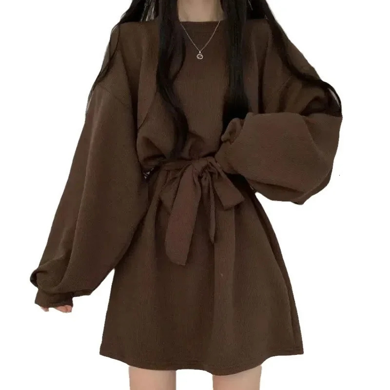 Waist paid A-line dress Spring and Autumn Forest system primitive love dress soft student knee fairy petite 250110