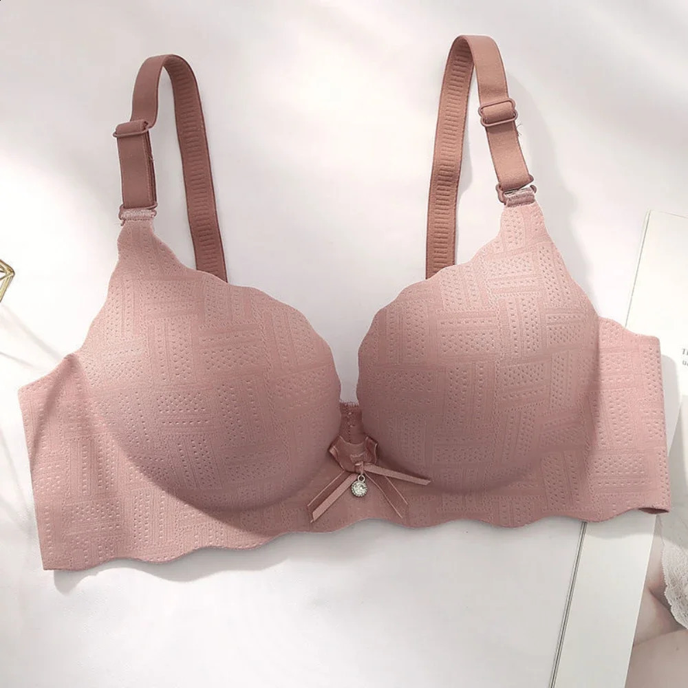 Small Breasts Show Big Underwear Deep V Push Up No Steel Ring Flat Chest Special Bra Thickened Pushup Womens Lenceria 250122