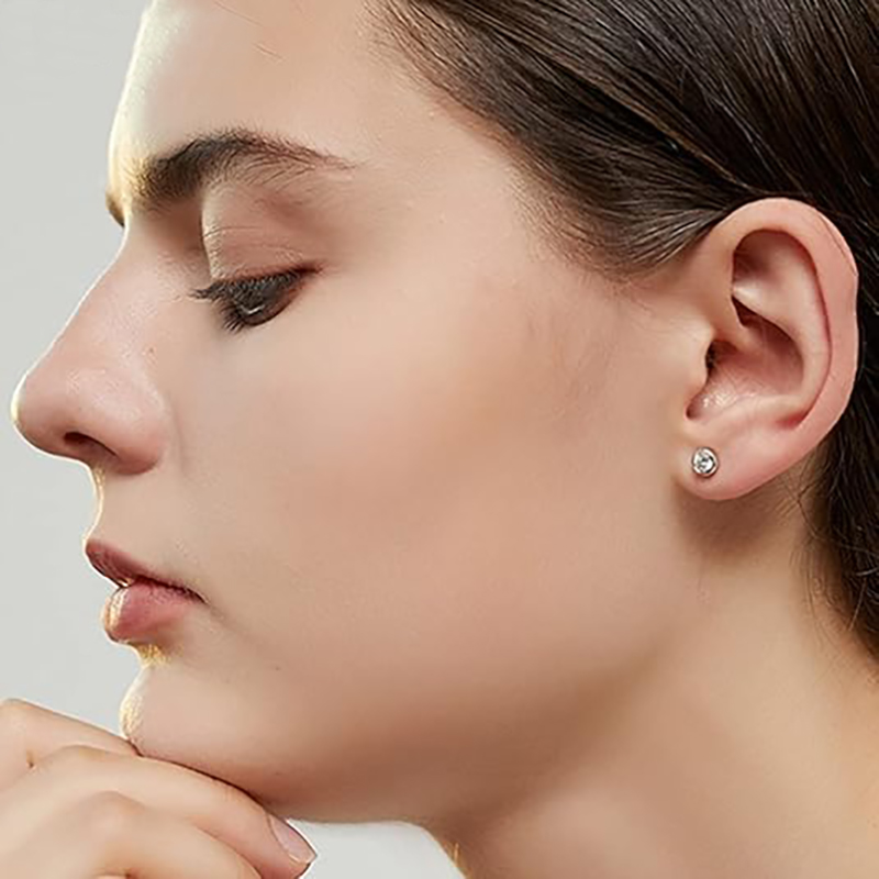 bubble lucky clover stud earrings designer for women sterg sier pass dia tester vvs moissanite earring plated PT950 gold jewelry valentines day gift