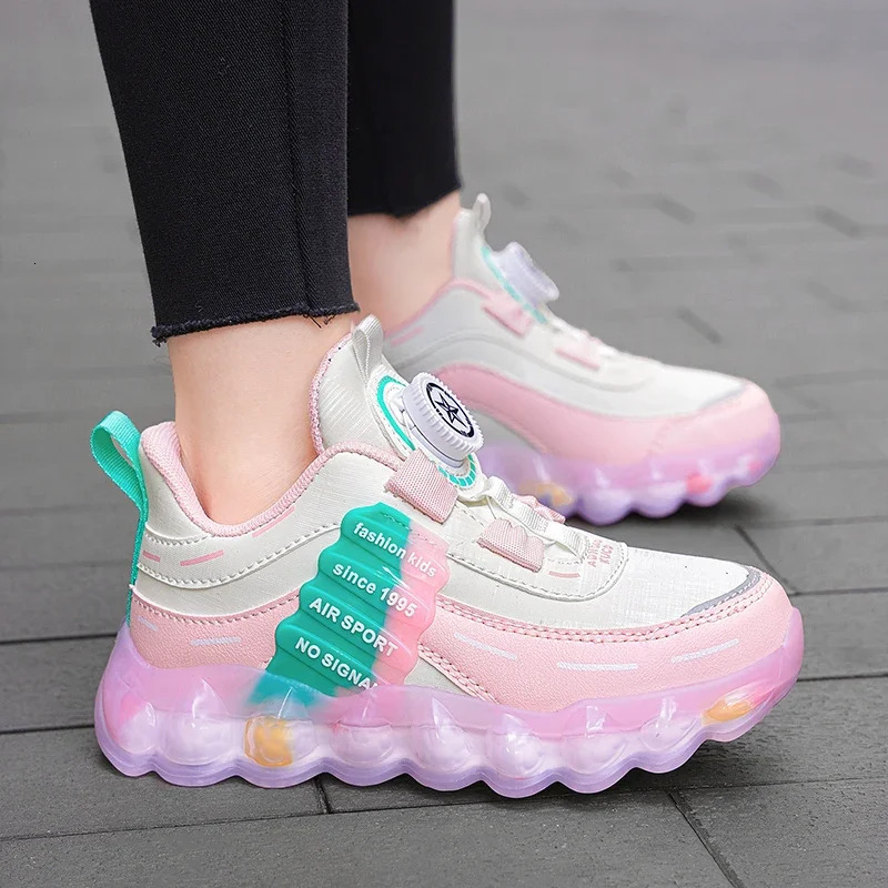 Spring Children Girls Boys PU sports shoes childrens casual shoes childrens fashionable pink tennis high-quality sports apartment size 26-39# 250110