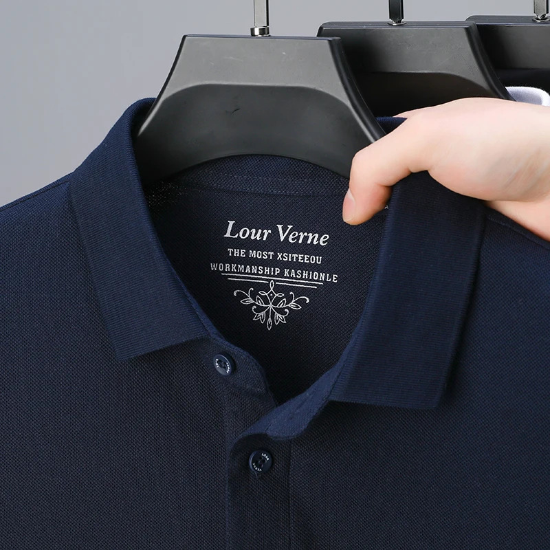 Mens Polo Shirt 2025Summer Embroid Print Short Sleeve Lapel T-Shirt British Business Fashion Breathable Mens 250118