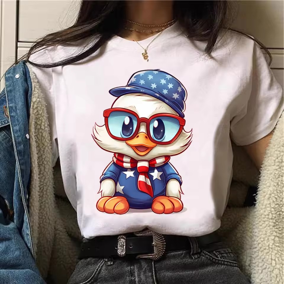 Patriotic Animals Tshirt Customized T Shirt Design My Own Photo Women Tees Custom Print Logo Brand Graphics PrintOn Demand Printed t-shirt Tops