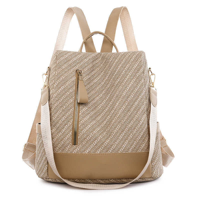 Womens backpack new PU large capacity outdoor travel backpack casual lightweight backpack womens bag