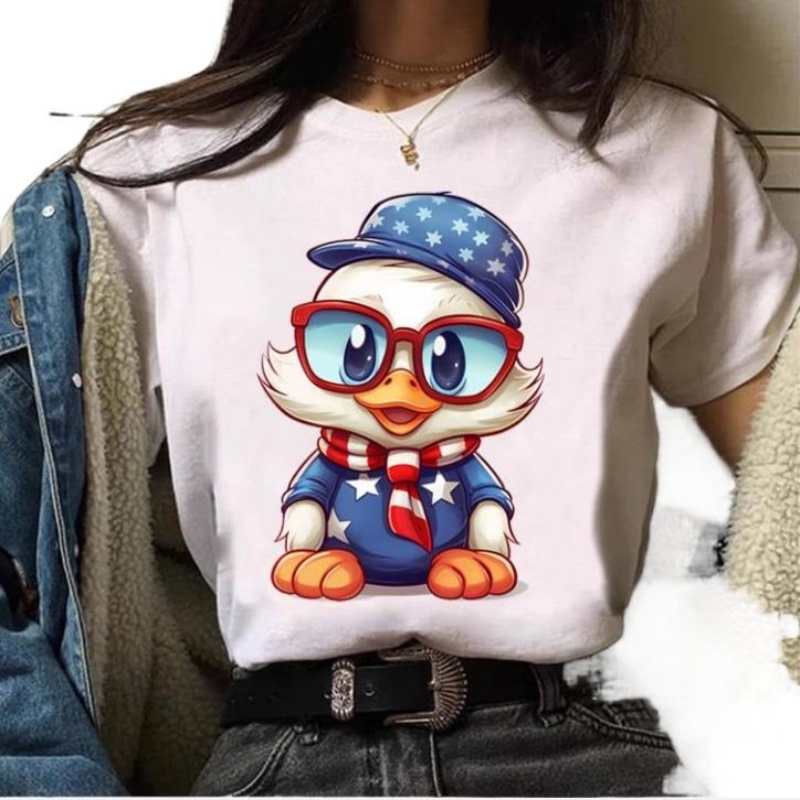Patriotic Animals Tshirt Customized T Shirt Design My Own Photo Women Tees Custom Print Logo Brand Graphics PrintOn Demand Printed t-shirt Tops