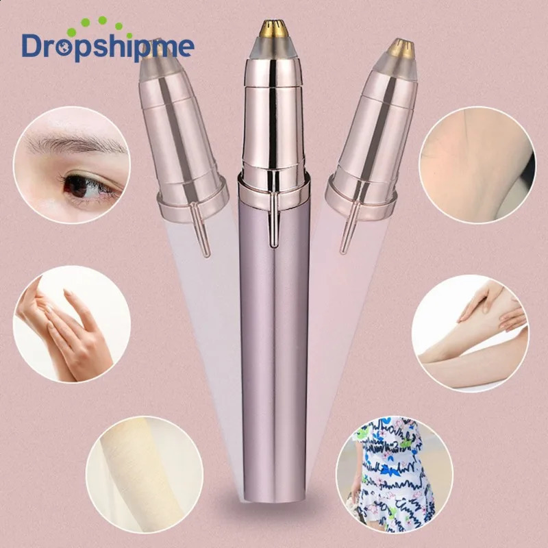 Womens Electric Eyebrow Trimmer Eye Brow Shaper Pencil Facility Face Hair Remover Women Automatic Eyebrow Shavers Pocketknife 250121