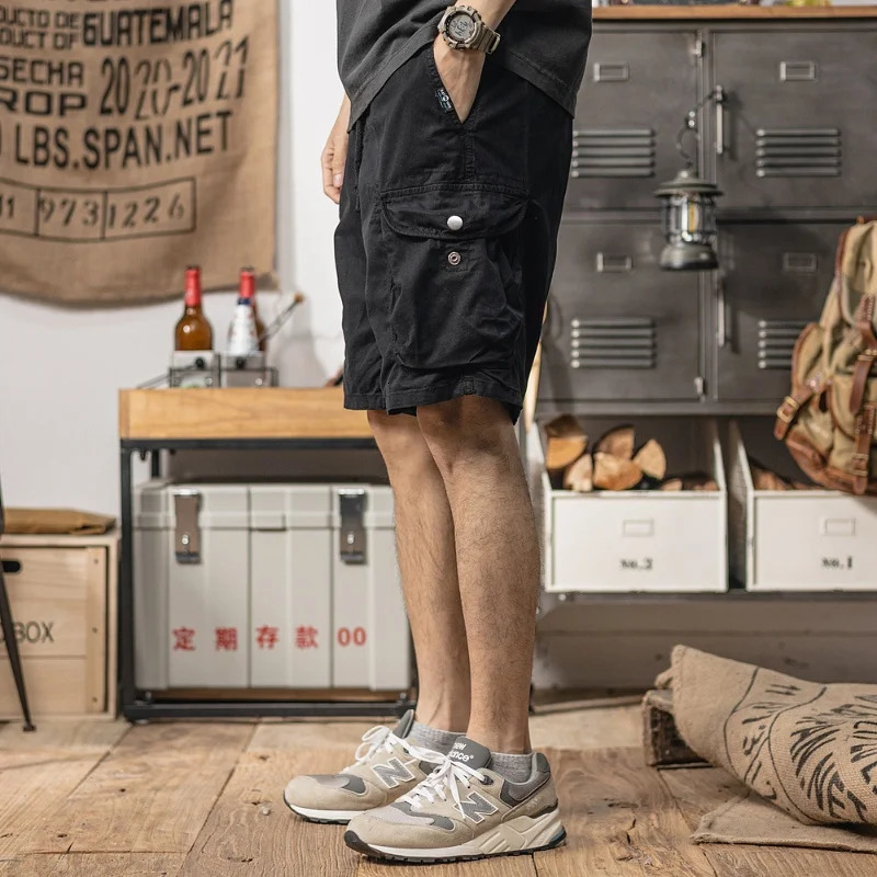 Summer Bag Multi Pocket Mens Shorts Casual Tactics Bermuda Y2K Street Gym Drawn Shorts 250110