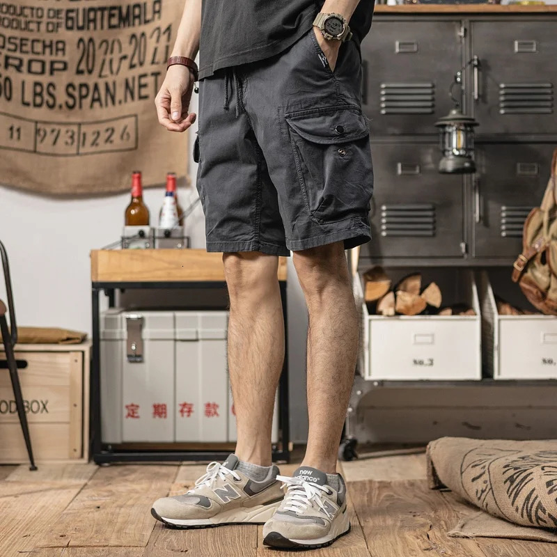 Summer Bag Multi Pocket Mens Shorts Casual Tactics Bermuda Y2K Street Gym Drawn Shorts 250110