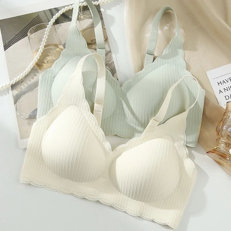 Seamless Underwear For Women With Small Breasts Pushup Thin Onepiece Fixed Cup Comfortable And Antisagging Wirefree Bra 250122