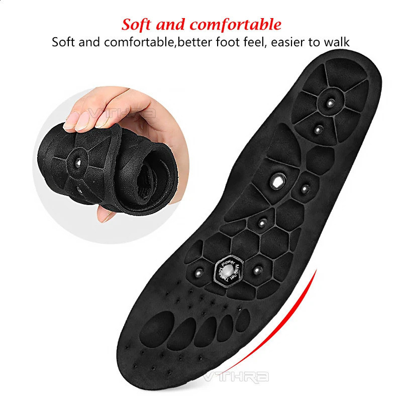 Premium Orthopedic Magnetic Therapy Insoles Arch Support Shoes Pads Magnet Soft Rubber Health Therapy Acupuncture Insoles Unisex 250120