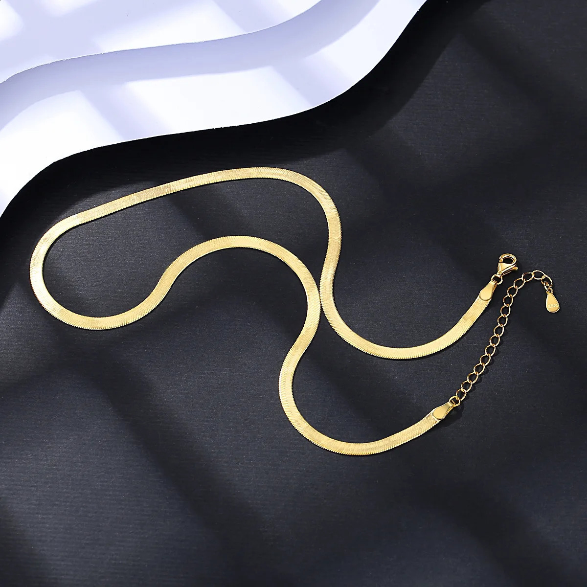 S925 Sterling Silver Classic Snake Choker Necklaces Chains for Women Men 14K Gold Plated Necklaces Wedding Party Jewelry Gift 250120