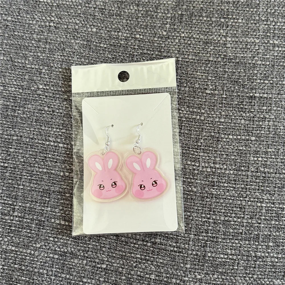 1 or 8pcs KPOP ATEEZ ANITEEZ Cartoon Earring Ear Stud Cute Animal Acrylic Earrings Pendant Hongjoong Seonghwa Yunho Yeosang 250120