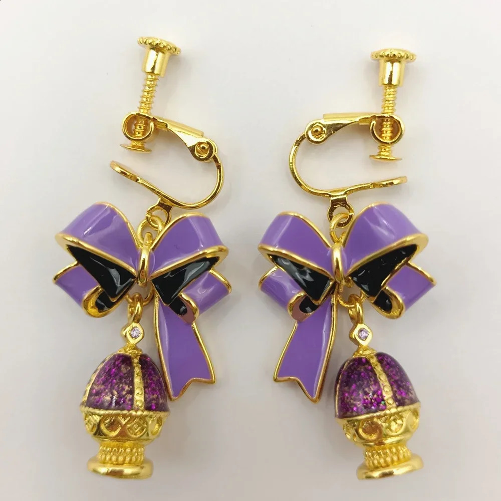 Anime Puella Magi Madoka Magica Cosplay Earrings Kaname Madoka Akemi Homura Tomoe Mami Soul Gem Pendant Ear Clips Jewelry Gifts 250120