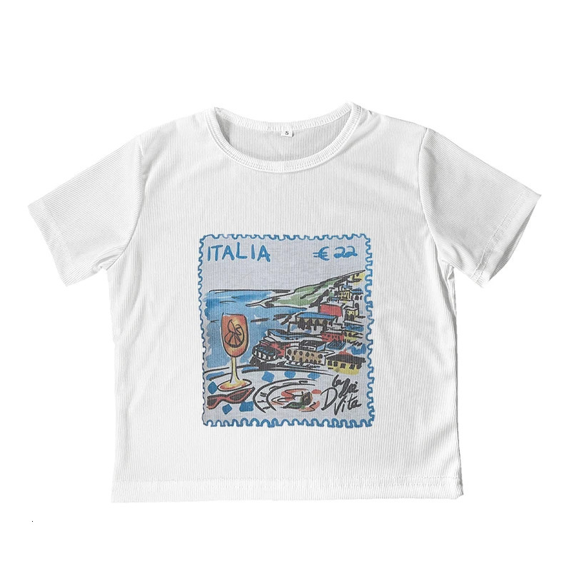 Vintage Streetwear 2000s Summer Casual Gothic Baby Tee Y2k Style Aesthetics Grunge Women Short Sleeve Tshirt Emo Girl Crop Tops 250121