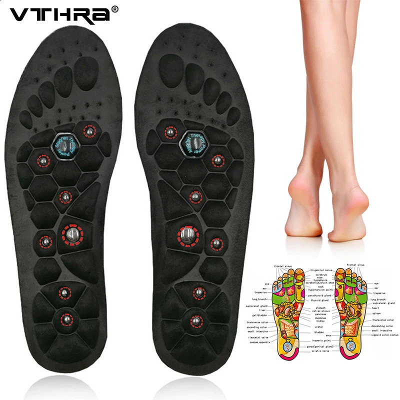 Premium Orthopedic Magnetic Therapy Insoles Arch Support Shoes Pads Magnet Soft Rubber Health Therapy Acupuncture Insoles Unisex 250120