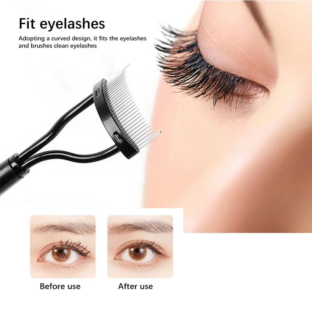Eyelash Curler Beauty Makeup Lash Separator Foldable Metal Brush Comb Mascara Curl Cosmetic Tool 250115