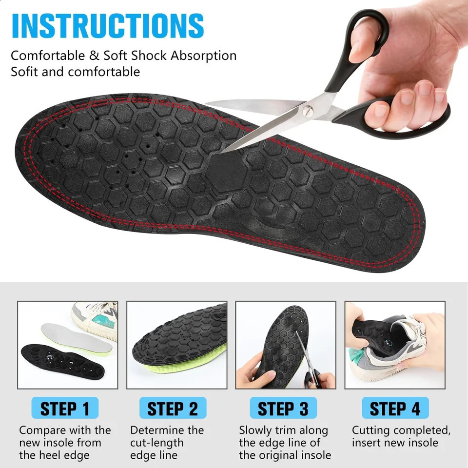 1Pair Acupressure Magnetic Therapy Insoles Slimming Breathable Running Shoes Cushion Feet Health Care Arch Support Sport Insoles 250120
