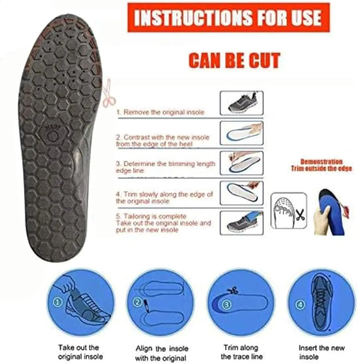 Acupressure Insoles Magnetic Massage Insoles Arch Support Orthopedic Acupressures ShoePads Relieve Tired for Men Women Unisex 250121