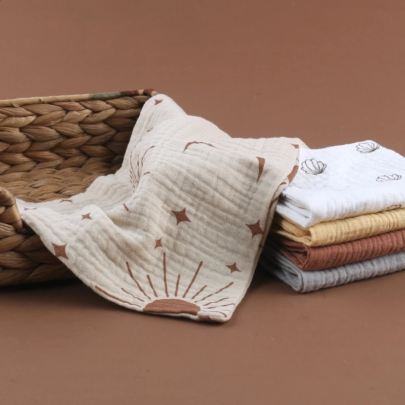 Baby Towel Bulk 10PCS Soft Breathable Washcloth Burp Cloth Toddler Towel Cotton Drooling Bib Facecloth born Essential 250114