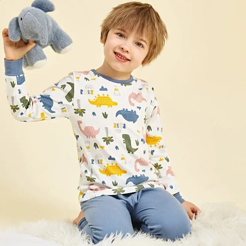 Teens Baby Boy Pajamas Autumn Long Sleeve Childrens Clothing Sleepwear Cotton Pyjamas Sets For Kids 4 6 8 10 12 14 Years 250121