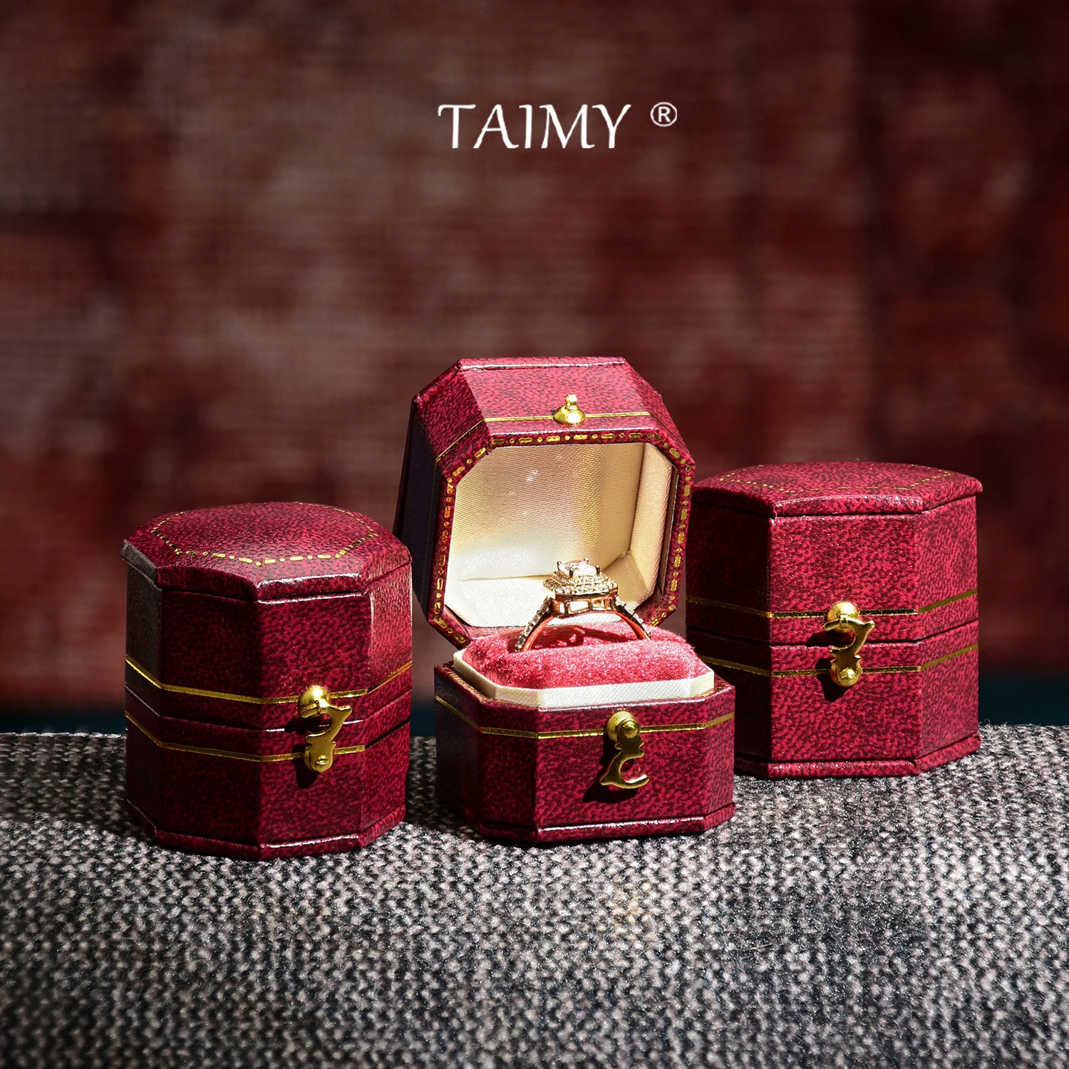 TAIMY Vintage Ring Box Handcrafted Wedding Antique Ring Box lassical Victorian Style Decor Mini Jewelry Box Ring Storage Case 250117