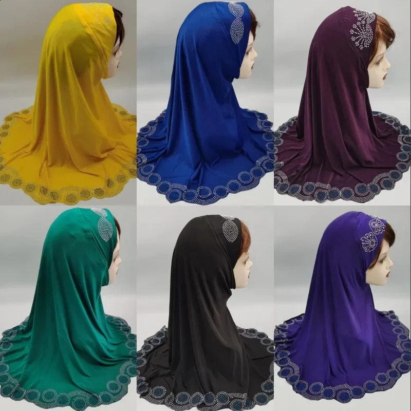 Arab Scarf Women Muslim Turban Islamic Shawts Shawl Drilling Hijab Headwear 250121