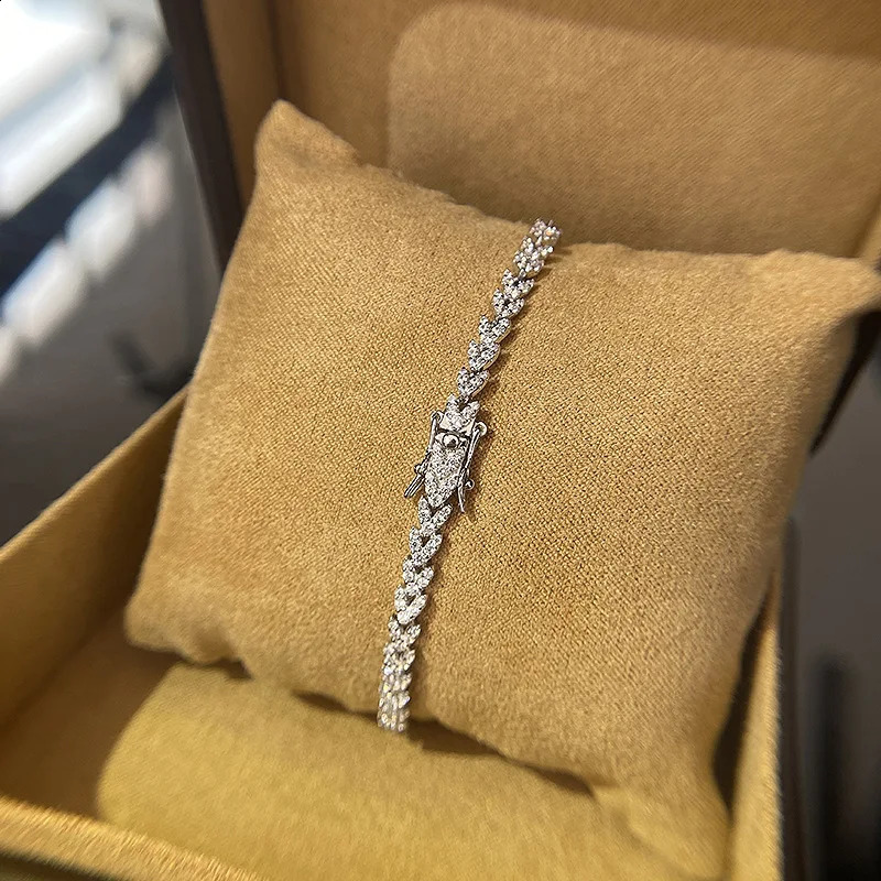 LORIELE 100% Solid Silver 925 Lab Diamonds Simulated Bracelets for Women Girls Wedding Cocktail Party Fine Jewelry 250121