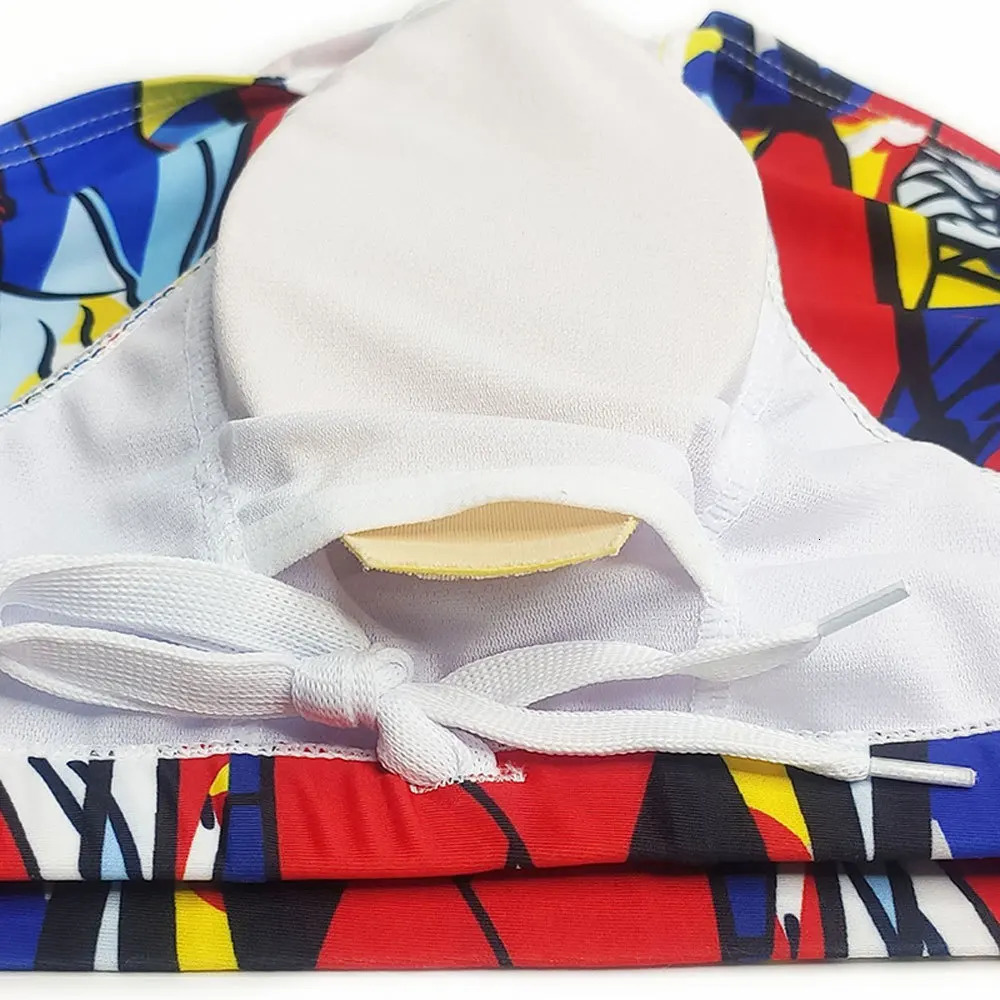 Push Pad Swimwear Men Fun Cartoon Print Swim Trunks Low Waist Swimsuit Sexy Bikini Shorts Beachwear Swimming Gay Mens Briefs 250121
