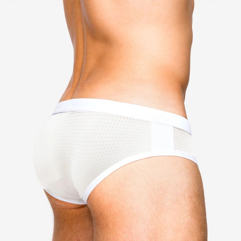 UXH Mens Swim Briefs beach pants Surfing bathing suit Lowwaist Sexy Surfboard White Swimwear Pad Pushup Swimming swimsuits 250121