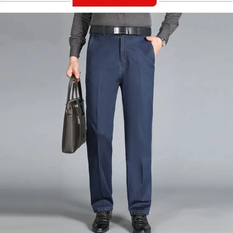 Autumn Winter Fashion High Waist Solid Jeans Mens Clothing Japanese Style Casual All-match Pocket Button Chic Straight Pants 250120