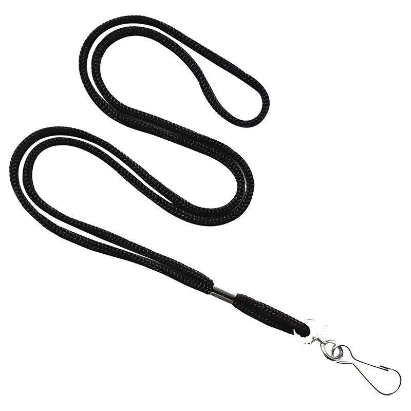 Factory Custom LOGO CrossbodyCustomized Logo Lanyard Rope Woven Logo Round Lanyard Suppliers Elastic Round Rope Lanyard Rope Strap featuring Embossing