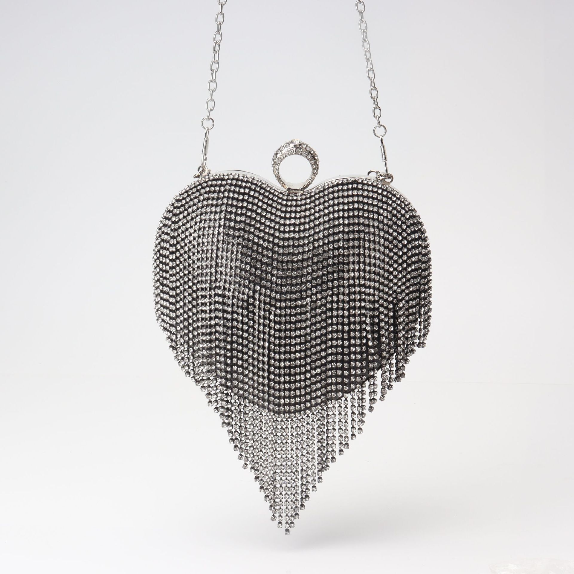 New Tassel Rhinestone For Birthdays, Parties, Banquets, Diamond Studded Locks, Hand-Held Diagonal Cross Dinner Bag