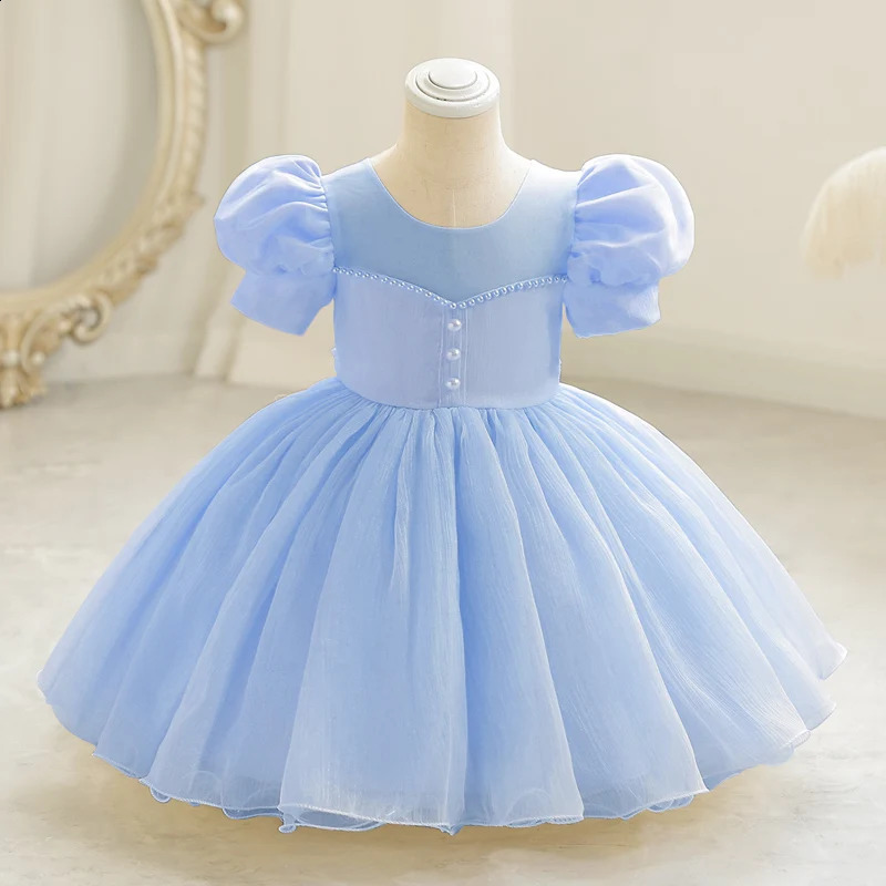 Baby Girls 1st Birthday Baptism Beading Dress For Girls Princess Costumes Kids Party Clothes Toddler Dresses 250120