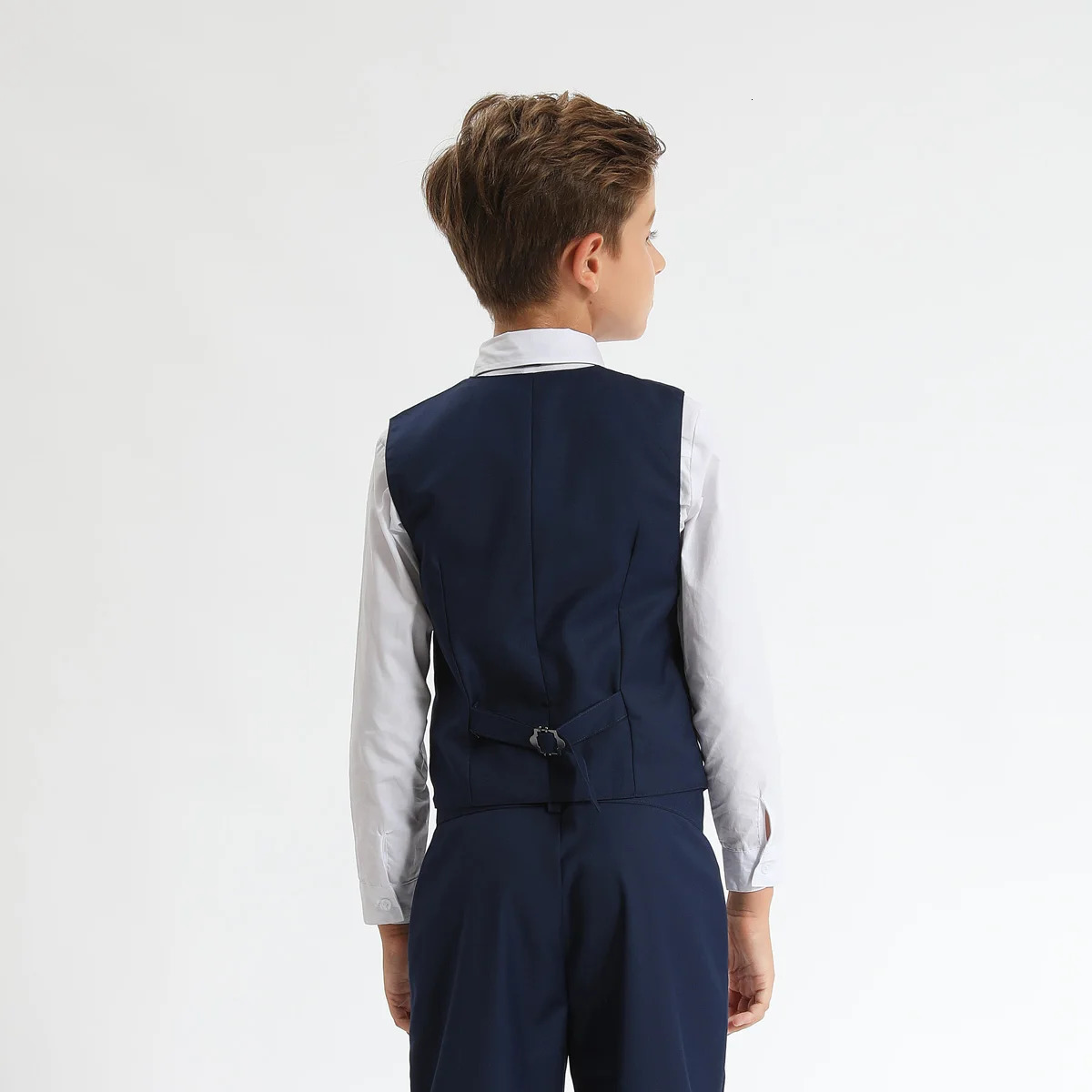 Suit for Kids Boys Wedding Formal Outfit Set Children Gentleman Ring Bearer Clothings Perform Tuxedo Vest Pants Blazer 3PCS 250116