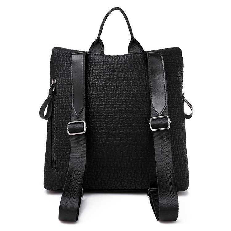 Womens Backpack New Leather Fashion Leisure Travel Bag Lock Buckle Black Backpack Women
