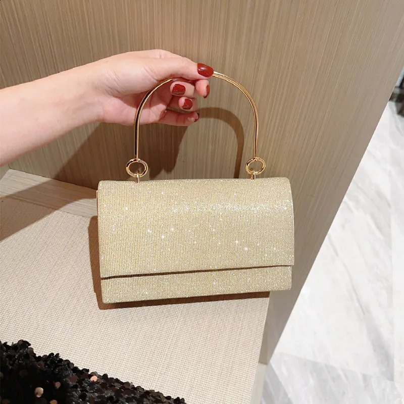 Womens Classic Metal Bracelet Flap Evening Bag Sparkling Handbag Party Bag Evening Bag Dress Bag Wedding Bag Prom Bag 250122