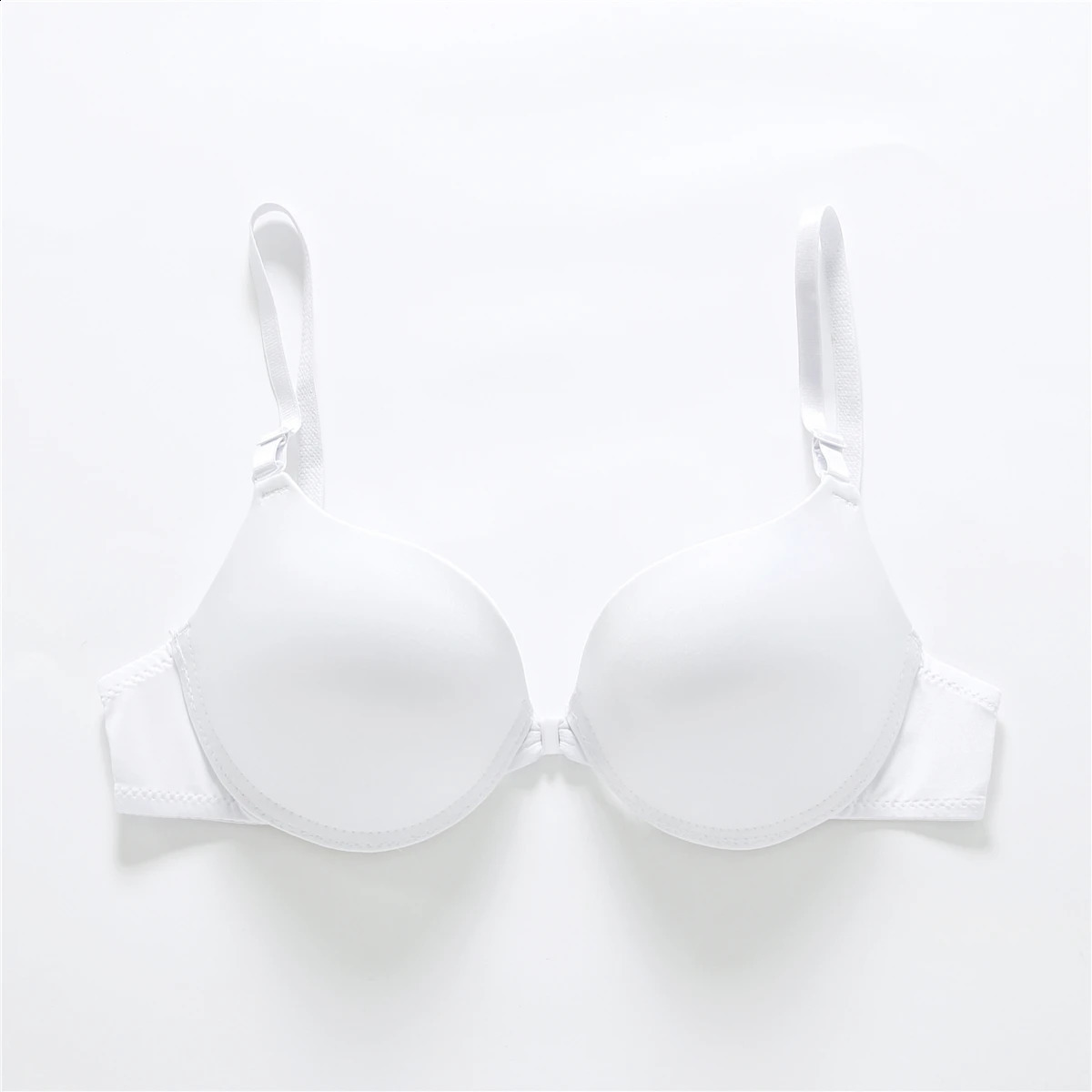 Front CLre Women Bras Gathered Bra Deep V Underwire Ladied Brassiere Lingerie Solid Push Up Backless Intimate Underwear 250122